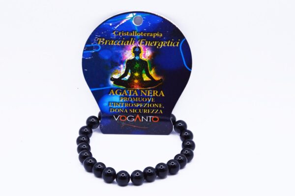 Bracciale in pietra naturale Agata Nera