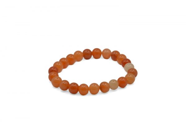 Bracciale In Pietre Naturali Avventurina Verde Ed Ematina – 20 Cm, Fatto A Mano In Germania, Energie Positive