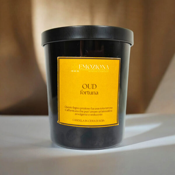 Candela in Cera di Soia OUD fortuna - Linea EMOZIONA GR 200