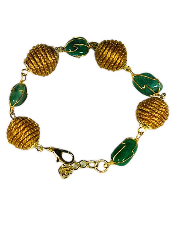bracciale in capim dourado con pietre dure
