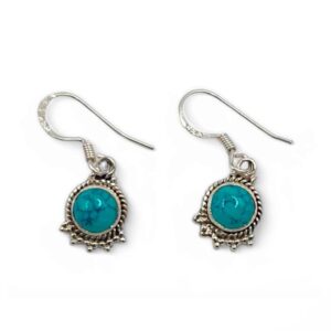 ORECCHINI IN ARGENTO 925 CON TURCHESE ALL'INGROSSO