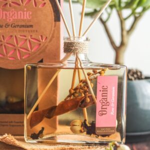 diffusore di profumo rosa e geranio