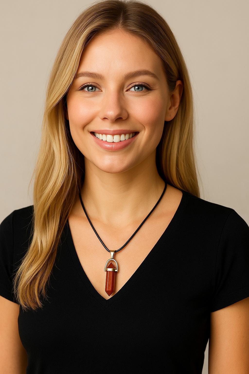 CIONDOLO DIASPRO ROSSO