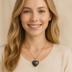 CIONDOLO CUORE LABRADORITE