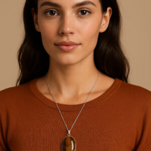 collana completa con occhio di tigre con scatola, vendita all'ingrosso, Grossista