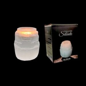porta candele torre in selenite -porta lumino in selenite - vendita all'ingrosso di selenite -importatore diretto