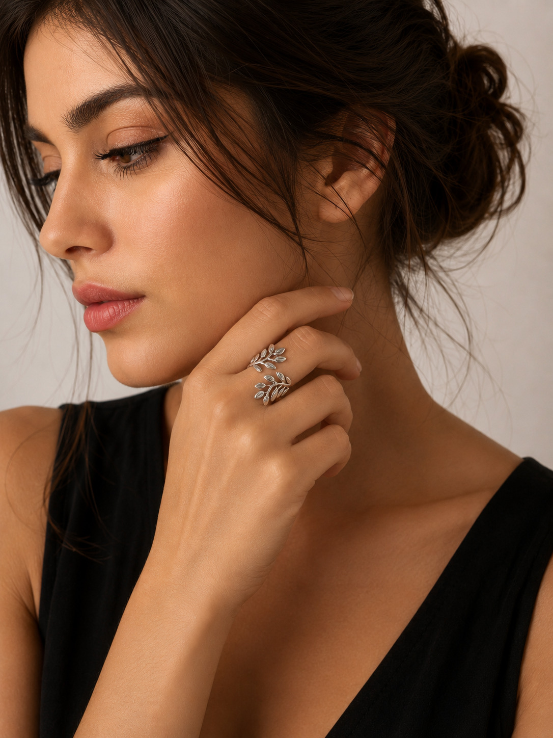 Anello regolabile foglie