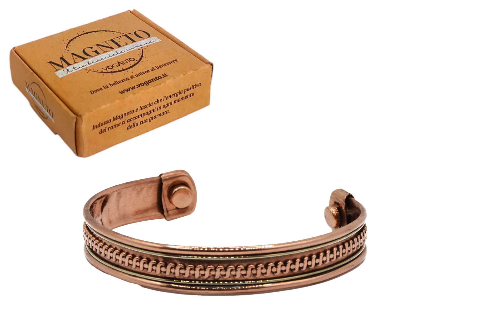 Espositore Bracciali Rame Magnetici - bracciale prente in un espositore