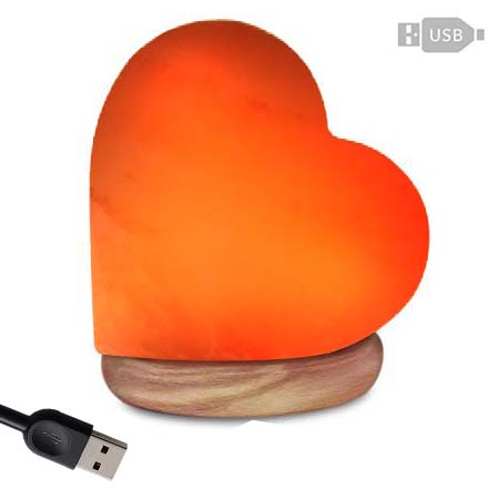 Lampada sale Himalaya Cuore