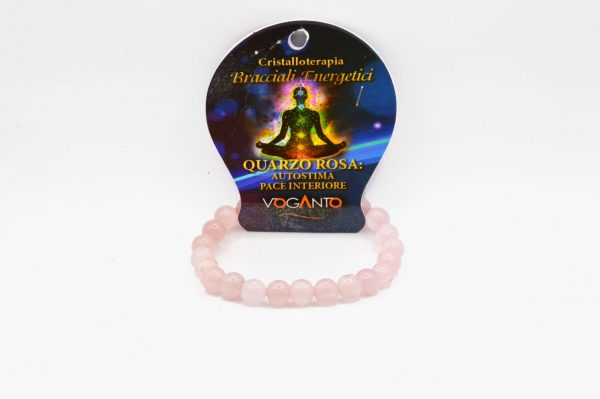 STO063 BRACCIALE ENERGETICO QUARZO ROSA