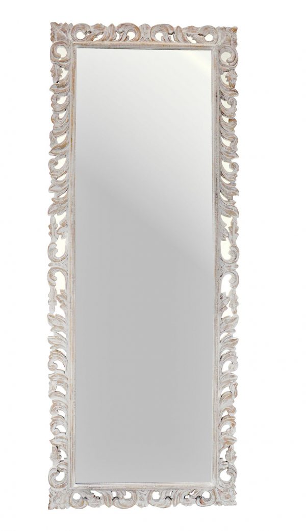 Specchio in legno intarsiato
