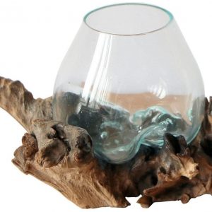 vaso con vetro soffiato e gamal wood