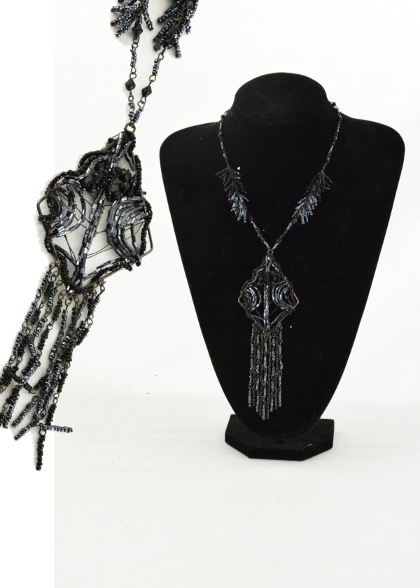 COLLANA ROMBO CON PERLINE