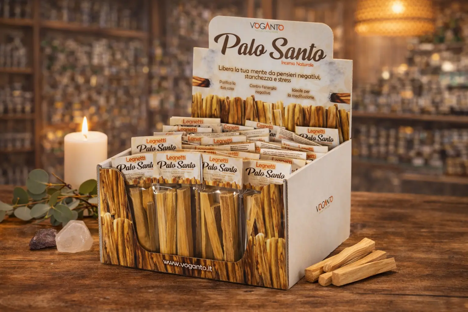 ESPOSITORE PALO SANTO VOGANTO